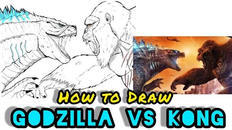 How To Draw Godzilla Vs Kong Godzilla Vs Kong Drawing Step By Step