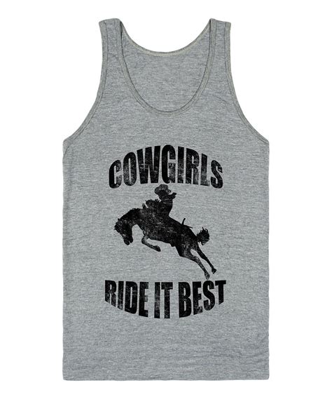 Love This Skreened Heather Gray Cowgirls Ride It Best Tank By Skreened On Zulily