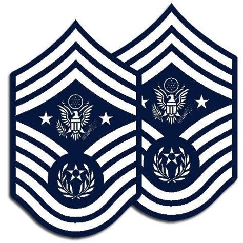 Air Force Rank Chief Master Sergeant Sticker Military Decal 2 Pack
