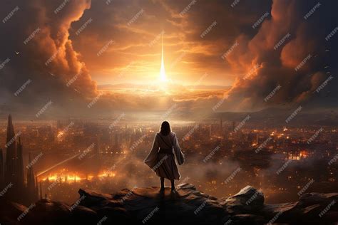 Premium AI Image | Revelation of Jesus Christ Biblical Jerusalem