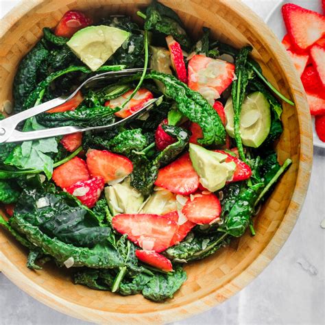 Strawberry Kale Salad Sandys Kitchen