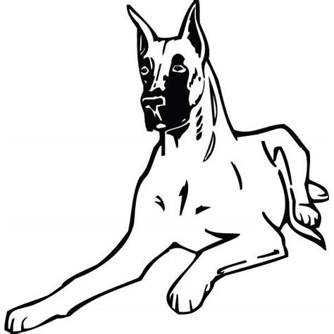 Dog Laying Down Sketch Sketch Coloring Page