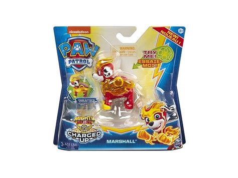 Toys Figurka Paw Patrol Mighty Pups Charged Up Marshall Nové