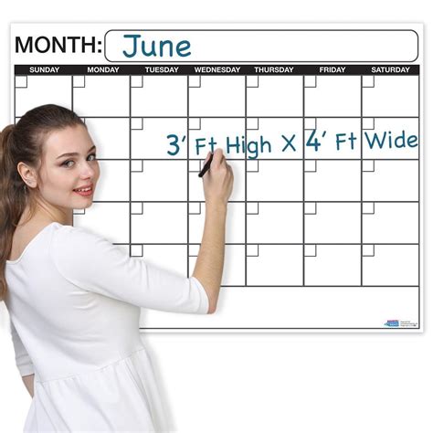 Large Dry Or Wet Erase Laminated Monthly Wall Calendar Planner Ebay