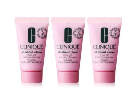 Clinique Rinse Off Foaming Cleanser 3 Pack 1oz30ml X 3