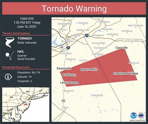 Tornado Warning Ends For Ocean County Thunderstorm Watch For Much Of