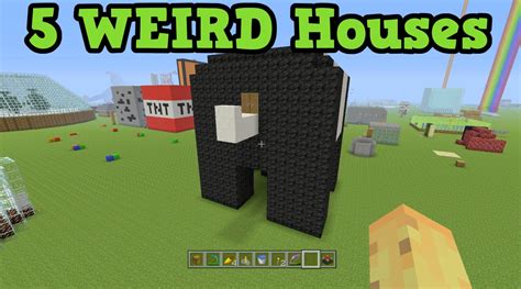 Minecraft 5 Weird House Ideas House Tutorial Youtube