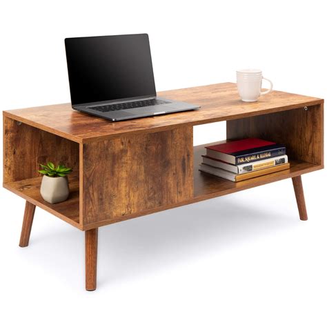 Buy Best Choice Products Wooden Mid Century Modern Coffee Table Accent