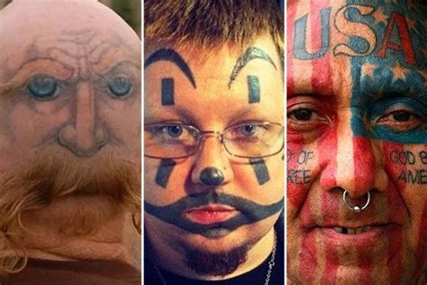 Worlds Worst Face Tattoos Will Make You Glad You Never Got Inked Above