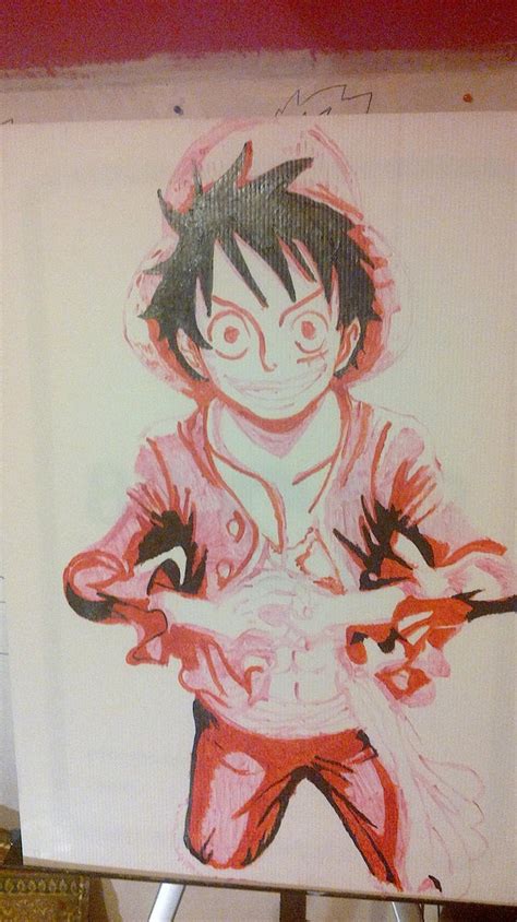 Monkey D Luffy Stencil Wip By Ravygraves On Deviantart