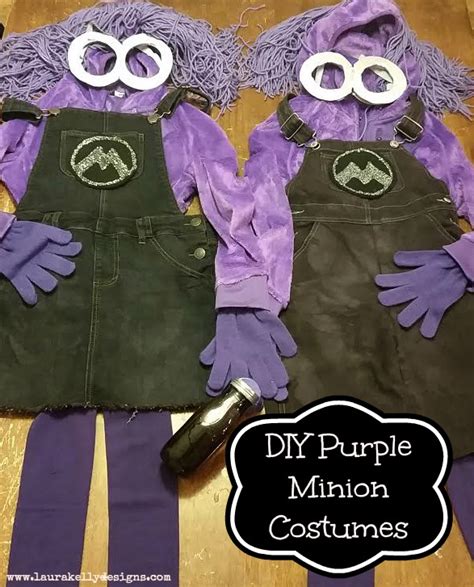 Diy Purple Minion Costumes From Despicable Me 2 Laura Kellys Inklings