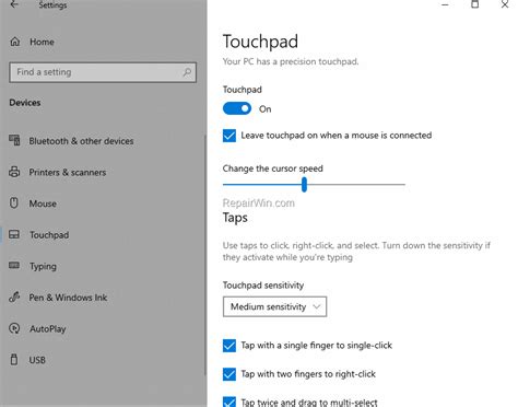 Fix Disable Touchpad Option Is Missing From Touchpad Settings On