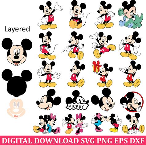 Digital Art And Collectibles Drawing And Illustration Mickey Svg Mickey