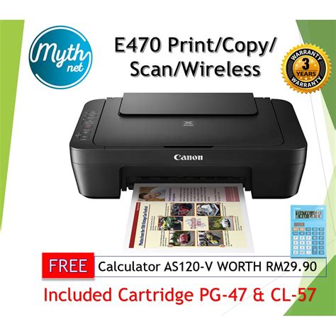 Why canon printer not printing? Canon Pixma E470 All-in-One Inkjet Printer (Print,Copy ...