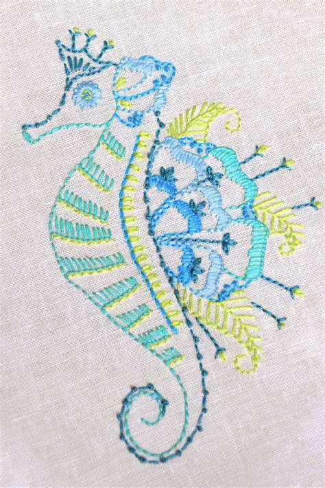 Links preceded by a plus sign (+) require free registration (to that particular site, not to embroidery pattern central) before viewing. Hand embroidery pattern • PDF • Seahorse • nautical • DIY ...