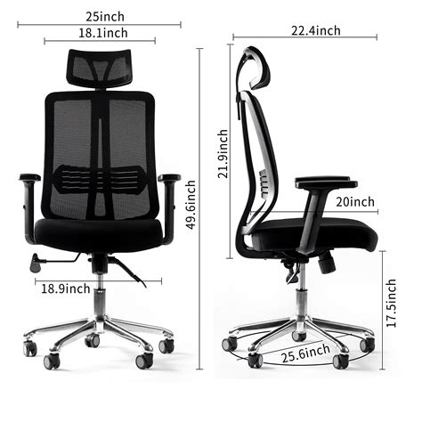 This may be its fully extended position if your big & tall. WINMI Modern High Back Ergonomic Office Chair Seat Height ...