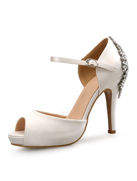 Scarpa cerimonia donna elegante comoda con tacco largo e pianta comoda color blu micro gliter. Scarpe da Sposa 2021 Blu in Satin a Punta Aperta con Strass Scarpe da Sposa Tacchi Alti ...