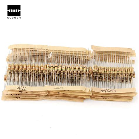 Best Promotion 500pcs 50 Values 12w 05w 5 Carbon Film Resistors