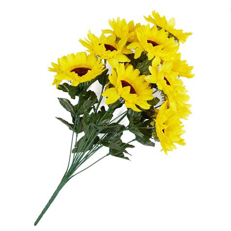 Artificial Sunflower Bush Bushes And Bouquets Floral Supplies Craft Supplies
