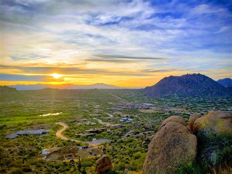 Sunrise hike. Pinnacle Peak. Sonoran desert. Scottsdale Arizona. USA. #