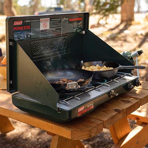 coleman gas stove portable propane gas classic camp stove with 2 burners camp cookware sets