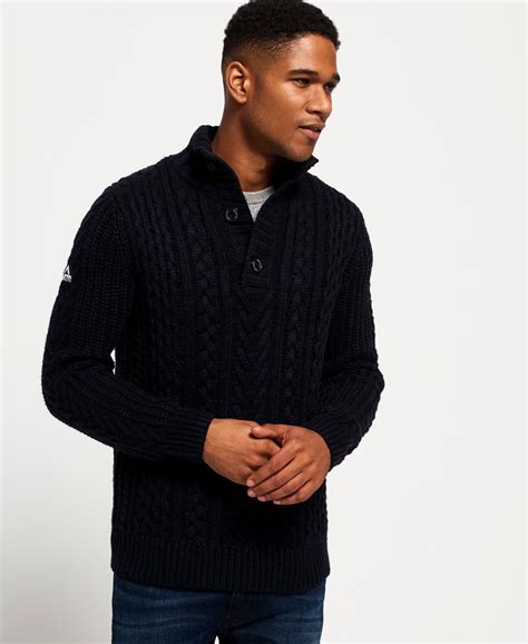 Superdry - Pull col tunisien Mariner - Pulls pour Homme