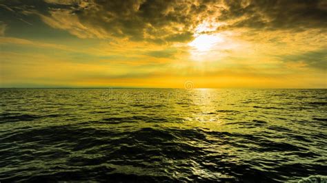 Beautiful Seascape Evening Sea Horizon And Sky Stock Image Image Of