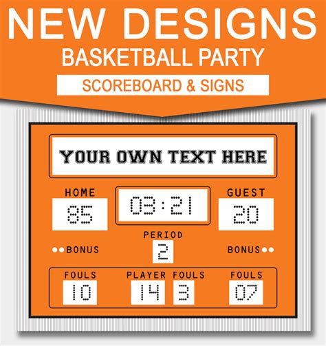 Scoring card stock allow you to fold even heavyweight card. Printable Basketball Scoreboard Template | Basketball Signs