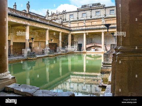 The Great Bath Of The Roman Baths Complex A Site Of Historical Stock