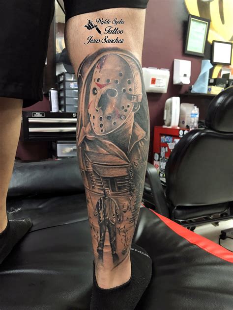 Check online for our most current tattoo specials! Jason/ Friday the 13th themed tattoo. By: Jesus Sanchez ...