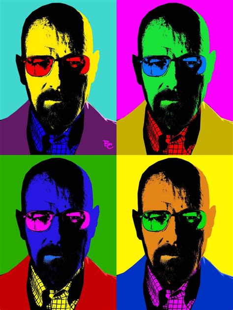 Walter White Pop Art In The Style Of Andy Warhol Made In Photoshop By