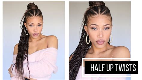 How To Half Up Half Down Twists Leesa Youtube