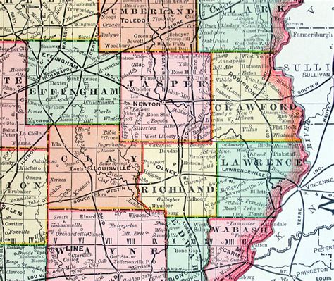 C 1898 Rand Mcnally And Co Map Of Illinois M 14486 6000 Antique
