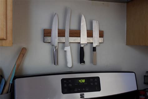 Wood And Steel Magnetic Knife Rack Ikea Hackers