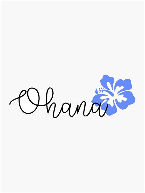 Ohana Sticker By Happyk8e Redbubble