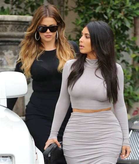 kim and khloe kardashian out and about in los angeles hawtcelebs