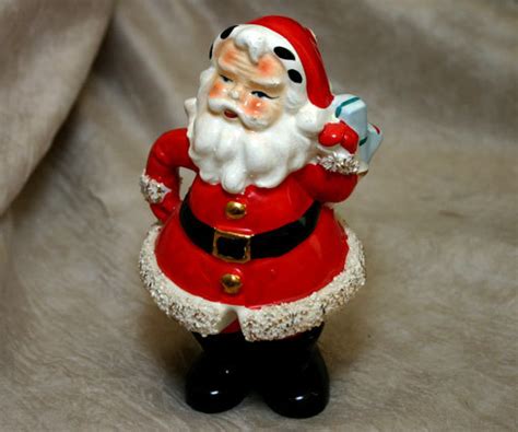 Vintage Ceramic Santa Claus Figurine Figurines