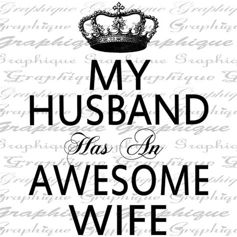 My Husband Has An AWESOME WIFE Quote Word Digital Collage Etsy