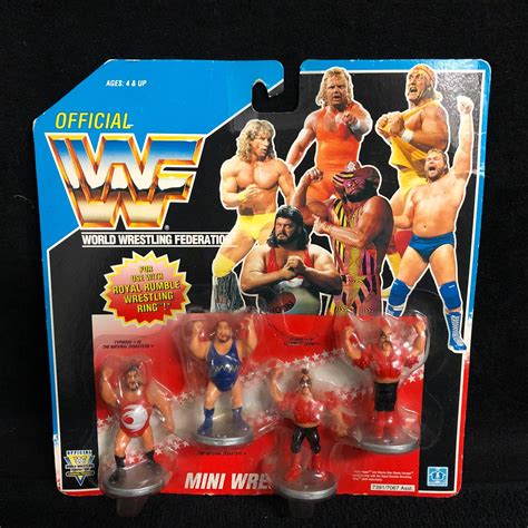 Official Wwf Mini Wrestling Figures Blue Card Moc Hasbro
