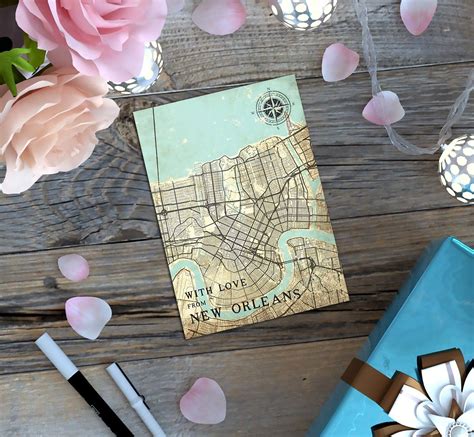 Maybe you would like to learn more about one of these? NEW ORLEANS LA Gift Card Postcard Nola Louisiana City Map ...