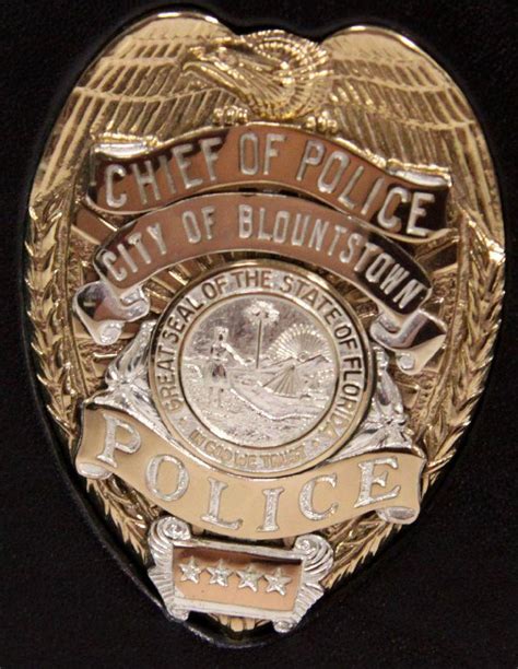 Chief Of Police Badge Blountstown Florida Named