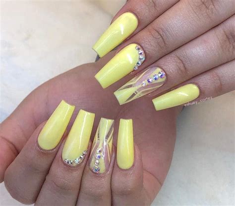 Yellow Acrylic Nails 【Top】21 Design Ideas & Inspiration ... Now, take the yellow nail polish and with the same dotting tool.