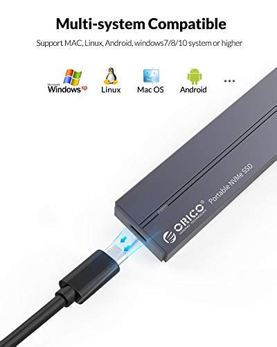 Orico 1tb Portable External Nvme Ssd Up To 940mbs Usb 32 Gen 2 Type