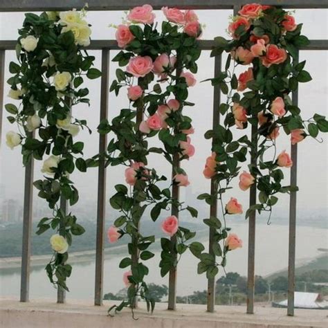 Artificial Silk Rose Garland Flower Vine Wedding Arch Flowers Etsy