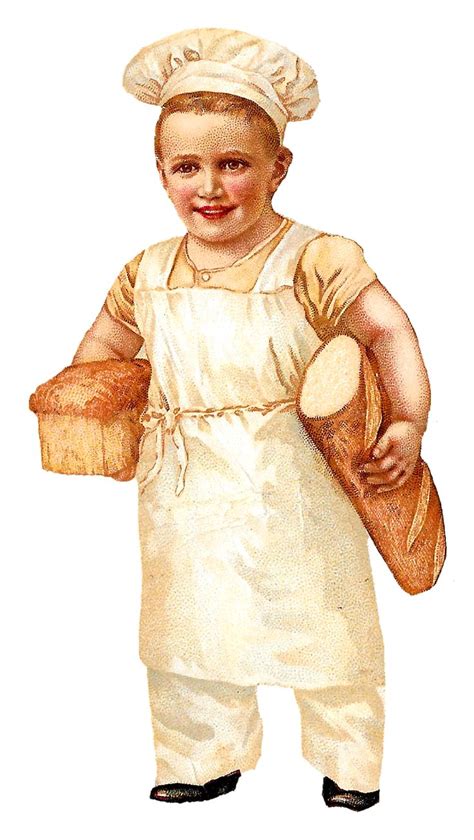 Antique Images Free Bread Baking Clip Art Boy Baker Vintage