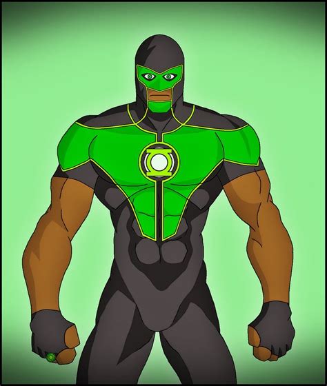 The Green Lantern Is Standing In Front Of A Green Background