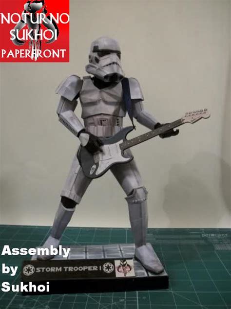 Star Wars Stormtrooper With Guitar Papercraft Papercraft Paradise