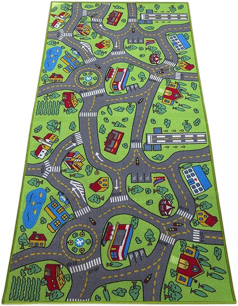 Kids Rug Carpet Playmat City Life Learn Have Fun Safe