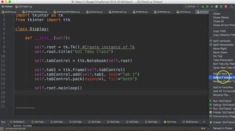 Python3 Tkinter Gui Tabs Class Youtube