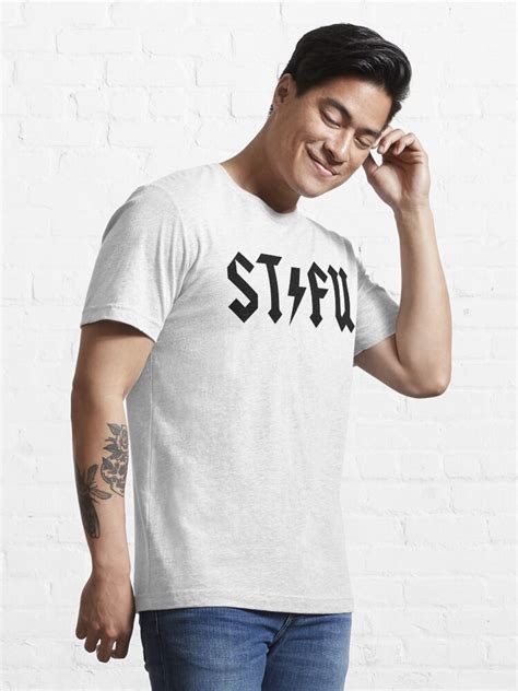Stfu Back In Black T Shirt For Sale By Griggitee Redbubble Acdc